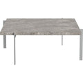 Thumbnail photo of Pk61, Grey-brown Marble, Matt ground - Coffee table - Poul Kjærholm - Grey - Metal/stone