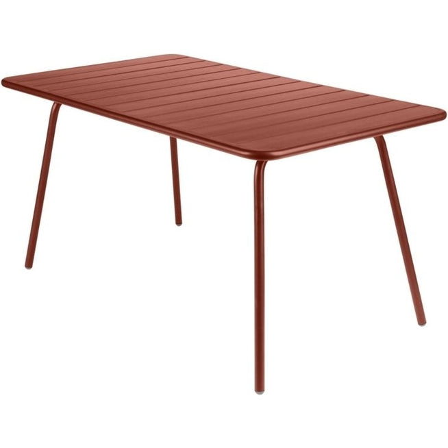Photo of Luxembourg Table 207 x 100, Red Ochre - Outdoor Dining Table - Frédéric Sofia - Red - Metal