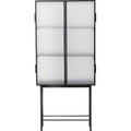Thumbnail photo of Haze Vitrine - Wired Glass - Skab - Black - W70 X H155 X D32 Cm