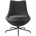 L40 Bellamie Lounge Chair M. Svirvel Sh: 39 Cm - Black /