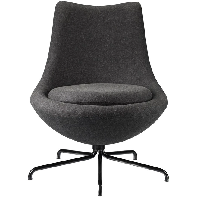 Photo of L40 Bellamie Lounge Chair M. Svirvel Sh: 39 Cm - Black /