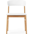 Thumbnail photo of Herit Stol / Polstret - Spisebordsstol - White (spectrum Leather) - L: 50 X D: 51 X H: 78,5 X Sh: 45 Cm