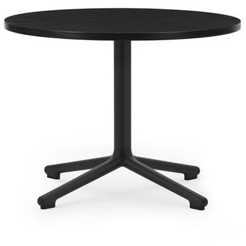 Photo of Lunar Coffee Table Ø60 - Coffee Table - Frame: Black Lacquered Aluminium/ Table Top: