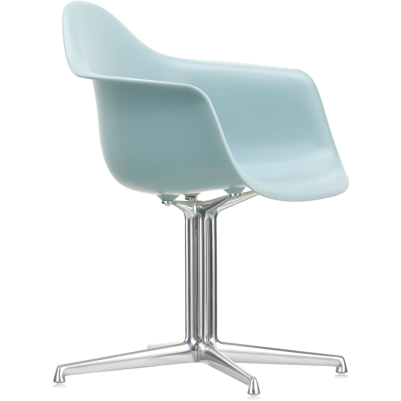 Eames Plastic Armchair Dal - 23 Ice Grey - Aluminium Polished - Matstolar - Charles & Ray Eames - Grå - Metall/plast