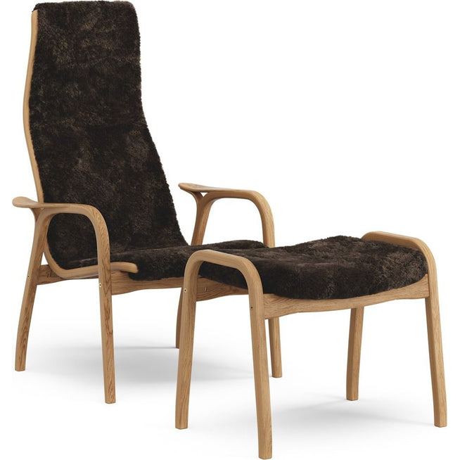 Photo of Lamino Armchair And Footstool Oiled Oak/sheepskin