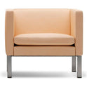 Ej50 Club Chair 5021 By Erik Jørgensen Studio - Lænestol - Primo 88 Black / Brushed Chrome - W96 X D73 X H70 X Sh44 Cm