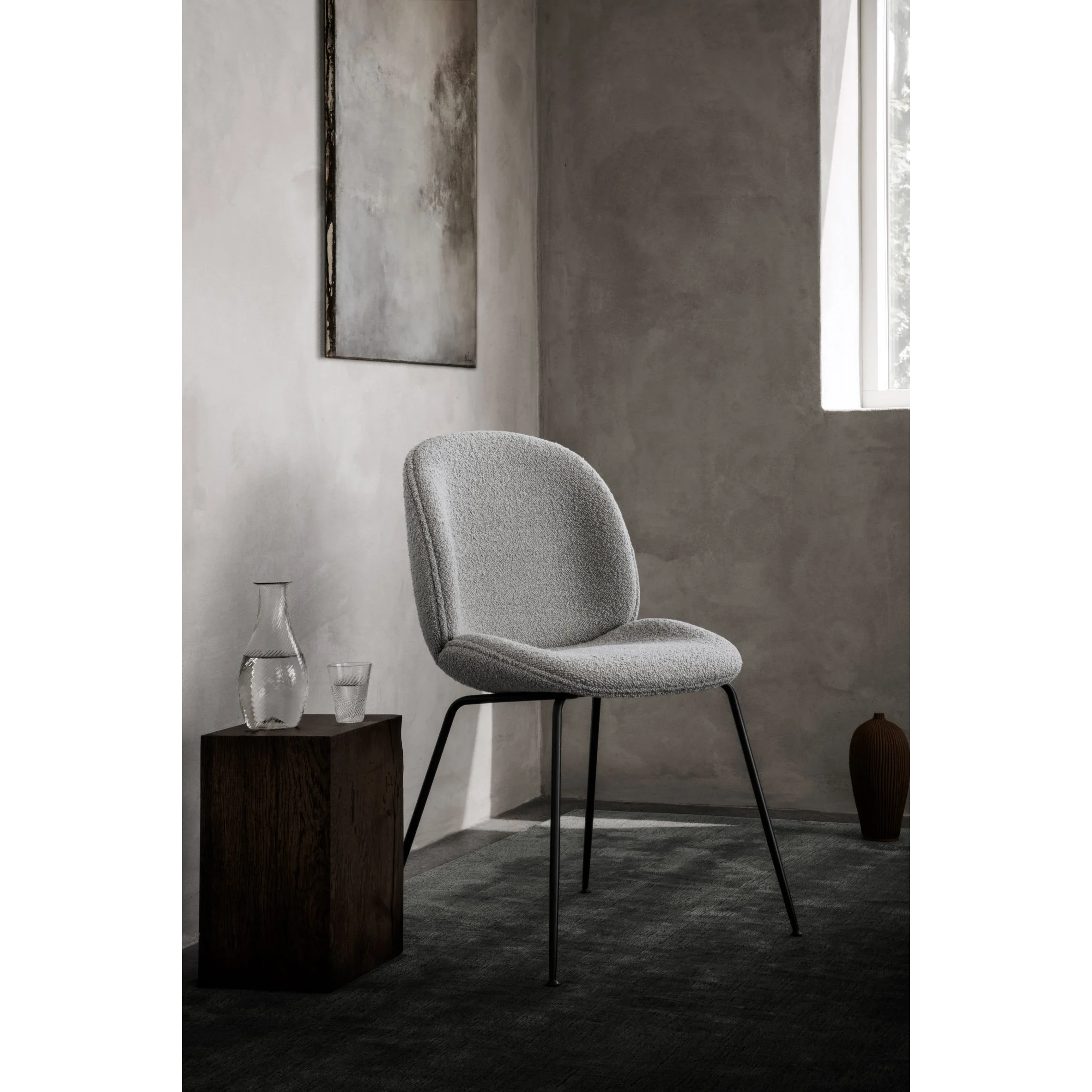 Beetle Dining Chair Conic Base - Fully Upholstered