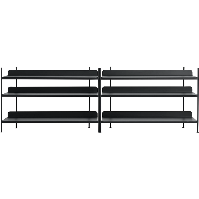 Photo of Compile Shelving System/configuration 6, Black - Shelving System - Cecilie Manz - Black - Metal