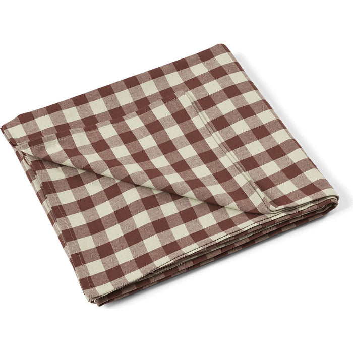 Photo of Bothy Check Dug - Borddug - Cinnamon / Grey Green - W150 X H240 Cm