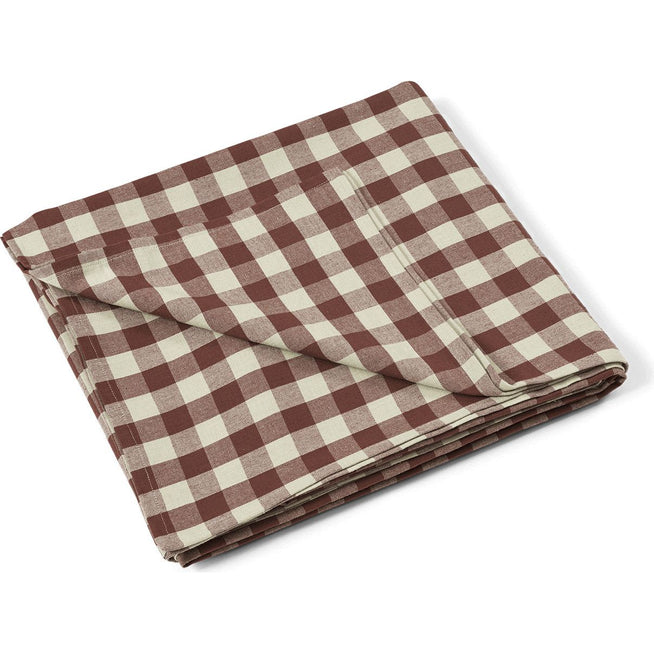 Photo of Bothy Check Dug - Borddug - Cinnamon / Grey Green - W150 X H240 Cm