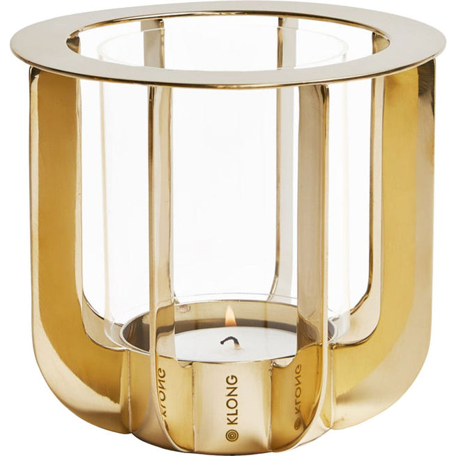 Photo of Jazz Candle Holder - Brass - Candlesticks & Candle Holders - Anki Gneib - Gold