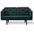 Thumbnail photo of No. 1 Sofa 2002 By Børge Mogensen - 2 Personers Sofa - Fiord 991 / Smoked Oak - W143 X D86 X H83 X Sh41 Cm