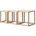 Thumbnail photo of Bm375 Nesting Tables / By Børge Mogensen - Sofabord - Oak Light Oil - W34 X D34 X H42 Cm / W39 X D39 X H44.5 Cm / W44.5 X D44.5 X H47.5 Cm