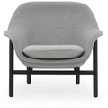 Thumbnail photo of Drape Chair Low - Lænestol - Remix / Hallingdal / Black Oak - H85 X W93 X D81 X Sh43 Cm