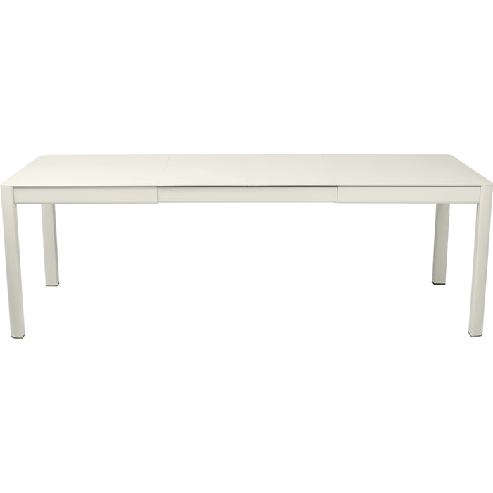 Photo of Ribambelle Table With 2 Extensions, Clay Grey - Outdoor Dining Table - Green,Grey - Metal