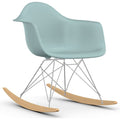Eames Plastic Armchair Rar - 23 Ice Grey - Chrome Base - Golden Maple - Matstolar - Charles & Ray Eames - Grå - Metall/trä/plast