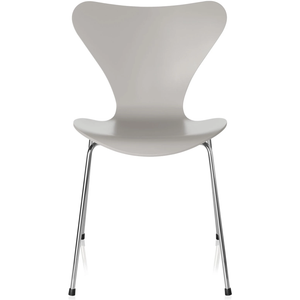 Photo of 3107 Sjuan, lacquered beech veneer, Nine Grey - Dining chairs - Arne Jacobsen - Grey - Metal/wood