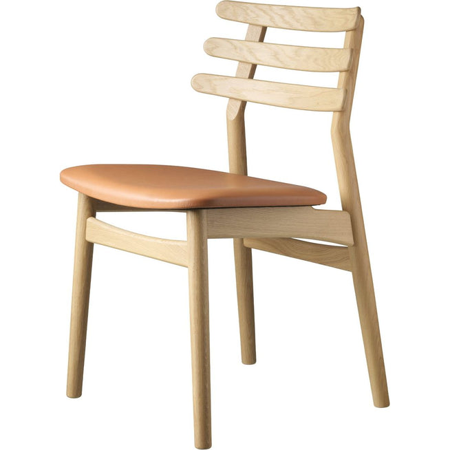 Photo of J48 Chair Oak Nature Lacquered-cognac Leather