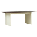 Thumbnail photo of Panel Table 90 X 200 Cm Cream Dark Brown - Matbord - Simon Legald - Brun - Metall/trä