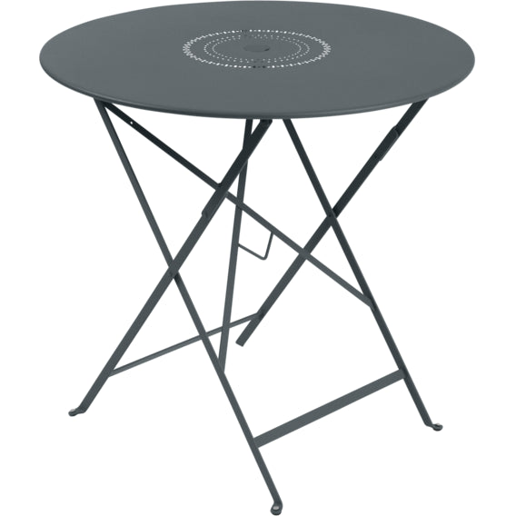 Photo of Floréal Table Ø 77 cm, Storm Grey - Outdoor dining table - Grey - Metal
