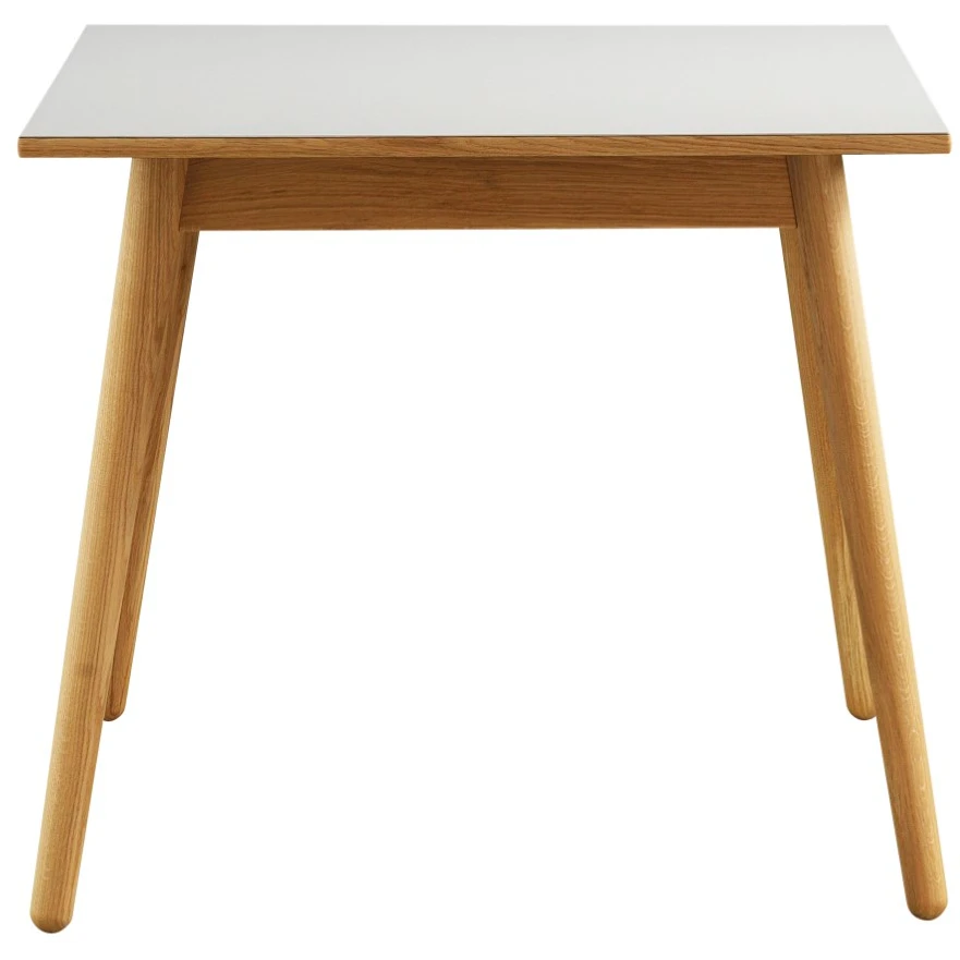 C35a Dining Table 82x82 Cm Light Grey-oak Nature Lacquered