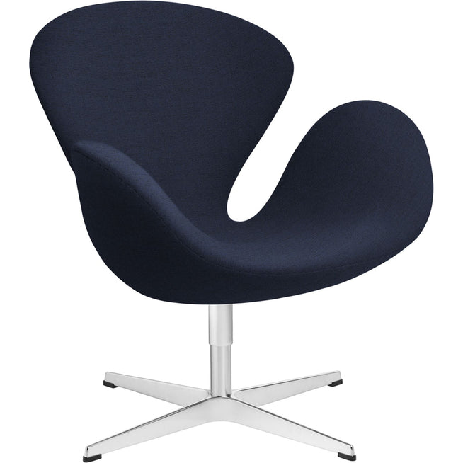 Photo of 3320 Swan Lounge Chair | Fabric | Satin Polished Steel Stand