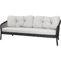 Thumbnail photo of Ocean Large 3-pers. Sofa - Havesofa - Frame: Cane-line Soft Rope, Dark Grey / Cushion: