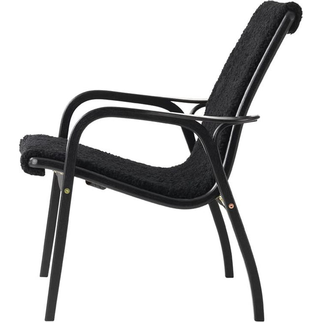 Photo of Laminett Armchair Sheepskin Black-Black Stained Beech