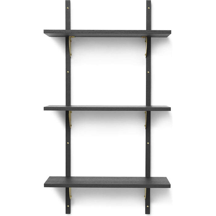 Photo of Sector Shelf - Hylde - Sort Ask/messing - T/n - W: 54 X D: 22,1 X H: 102 Cm