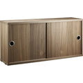 Thumbnail photo of String Cabinets/sliding doors 78x20, Walnut - Shelving - Nils Strinning - Wood - Mdf/metal/wood