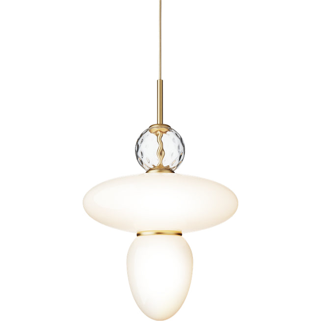 Photo of Rizzatto 43 Pendant Opal/satin Brass