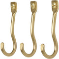 Thumbnail photo of Curvature - Hook / Set Of 3 - Knager - Brass - W0,9 X H6,3 X D2,4 Cm