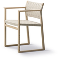 Thumbnail photo of Bm62 Rattan armchair, lacquered oak stand