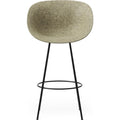 Thumbnail photo of Mat Bar Armchair 65 Cm Steel - Bar Stool - Seaweed / Black Steel - H100 X W64 X D55 X Sh65 Cm