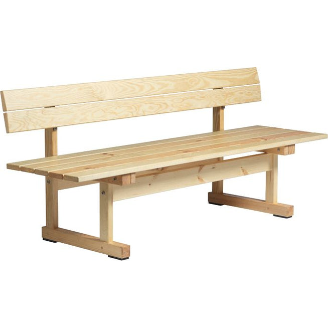 Photo of M16 Ermelunden bench with back - Pine/oiled
