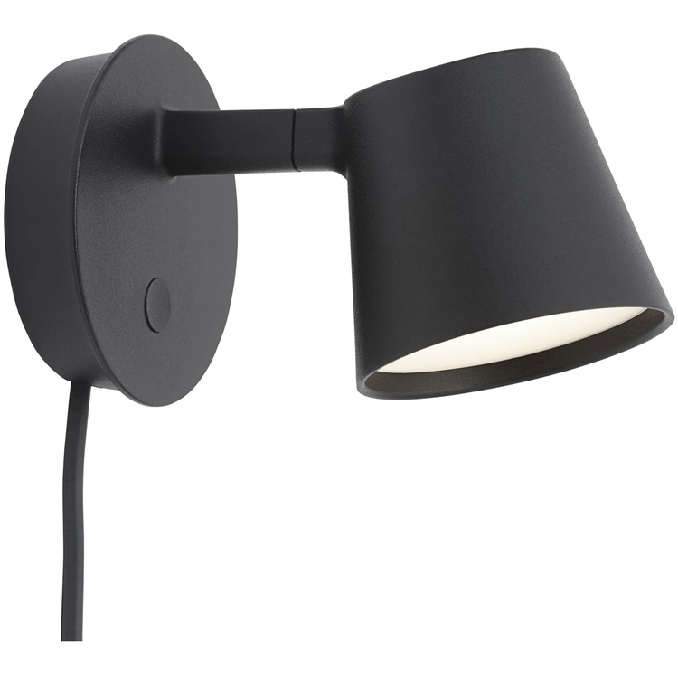 Photo of Tip Wall Lamp Black - Bedside lamps - Jens Fager - Black