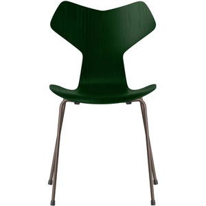 Photo of 3130 Grand Prix, Färgad Ask, Evergreen, Underrede Brown Bronze - Matstolar - Arne Jacobsen