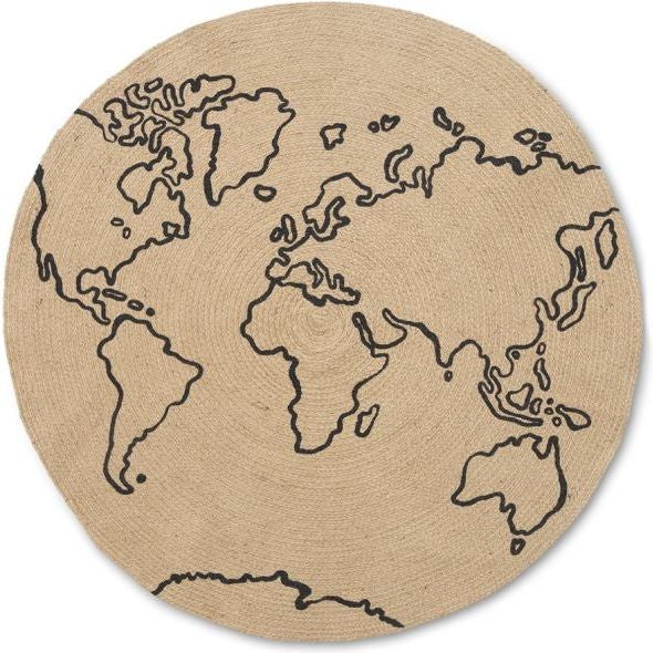 Photo of Jute Carpet World Small Ø: 100 Cm