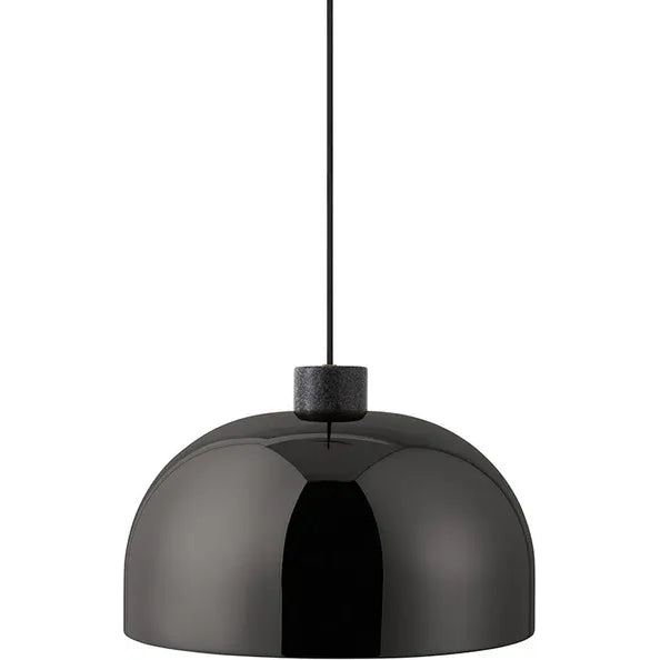 Photo of Grant Pendant Lamp Black, Large- Steel, Granite