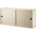 Thumbnail photo of String Cabinets/sliding doors 78x20, Ash - Shelving - Nils Strinning - Wood-coloured - Metal/wood