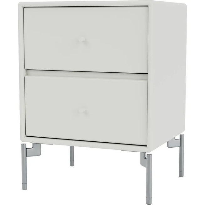 Photo of Drift Drawer Module - Nordic / Matt Chrome Legs - Bedside Table - Mdf