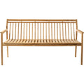 Thumbnail photo of M11 together 3 seater garden bench with backrest L: 162 cm - solid teak/natural