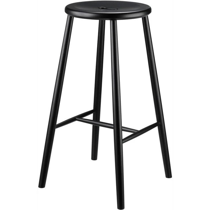 J27b Bar Stool Beech Black Painted