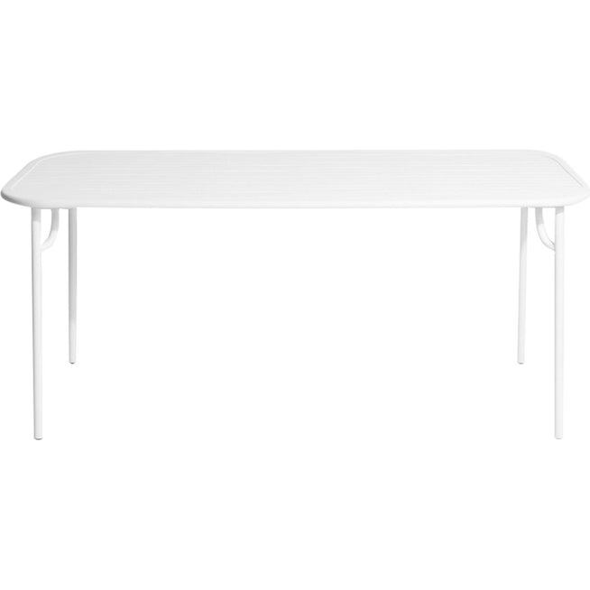 Photo of Week-end, Medium Rectangular Table, White - Trädgårdsbord - Studio Brichet-ziegler - Vit - Metall