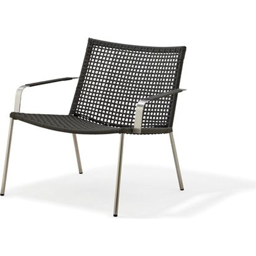 Photo of Straw Anthracite - Outdoor armchairs - Natural material/metal