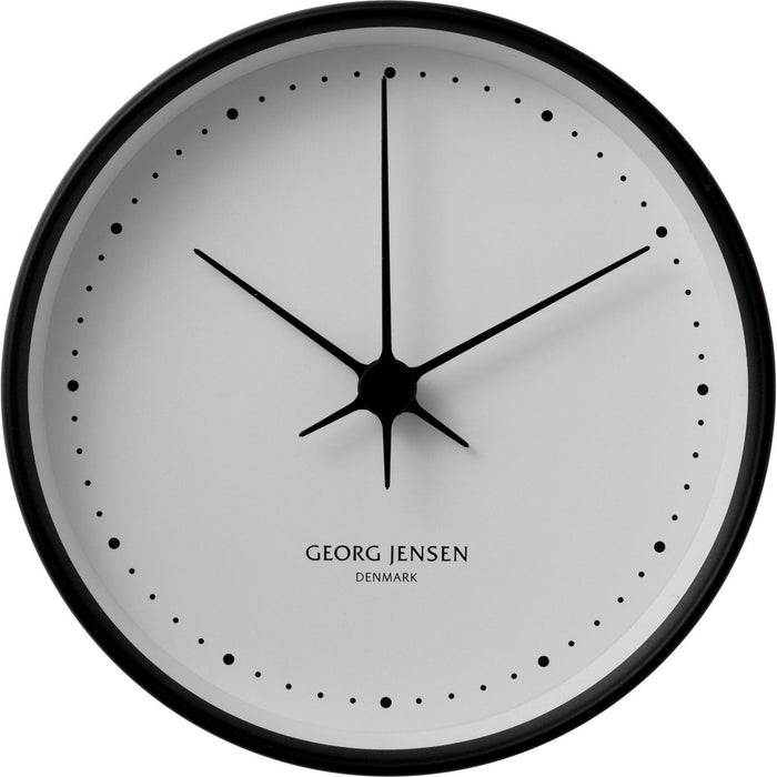 Hk Clock Ø22 cm Black & White - Clocks - Henning Leash - Black