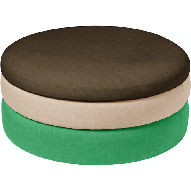 Photo of Pond Pouf Green/pink/coffee Ø68cm