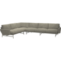 Thumbnail photo of Lissoni PL117 R Right-Hand Corner Sofa Moss 015-Stainless Steel