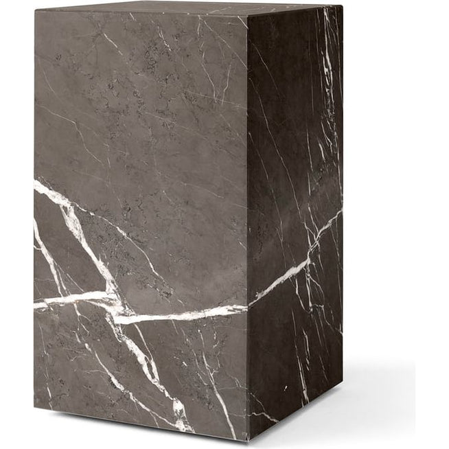 Photo of Plinth Tall Brown Grey Marble - Småbord & Sidobord - Norm Architects - Brun - Sten