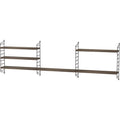 Thumbnail photo of String Pocket, Walnut/black - Wall shelves - Nils Strinning - Wood-coloured, white - Metal/wood